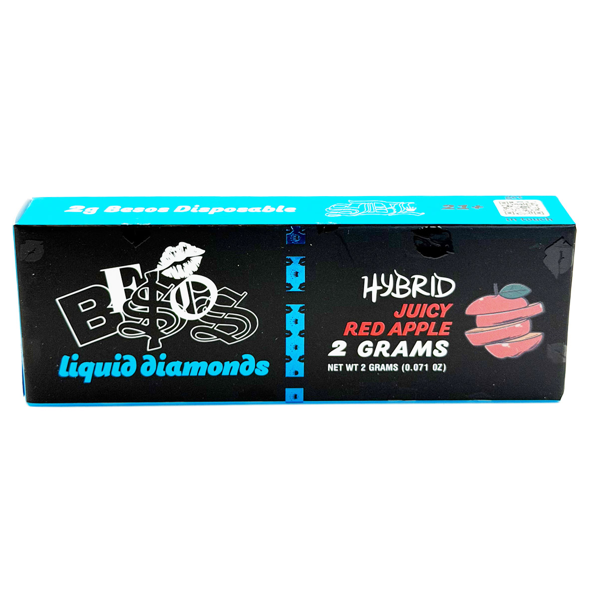 Besos Liquid Diamonds Juicy Red Apple (Hybrid) 2 Grams (2g) Disposable Vape