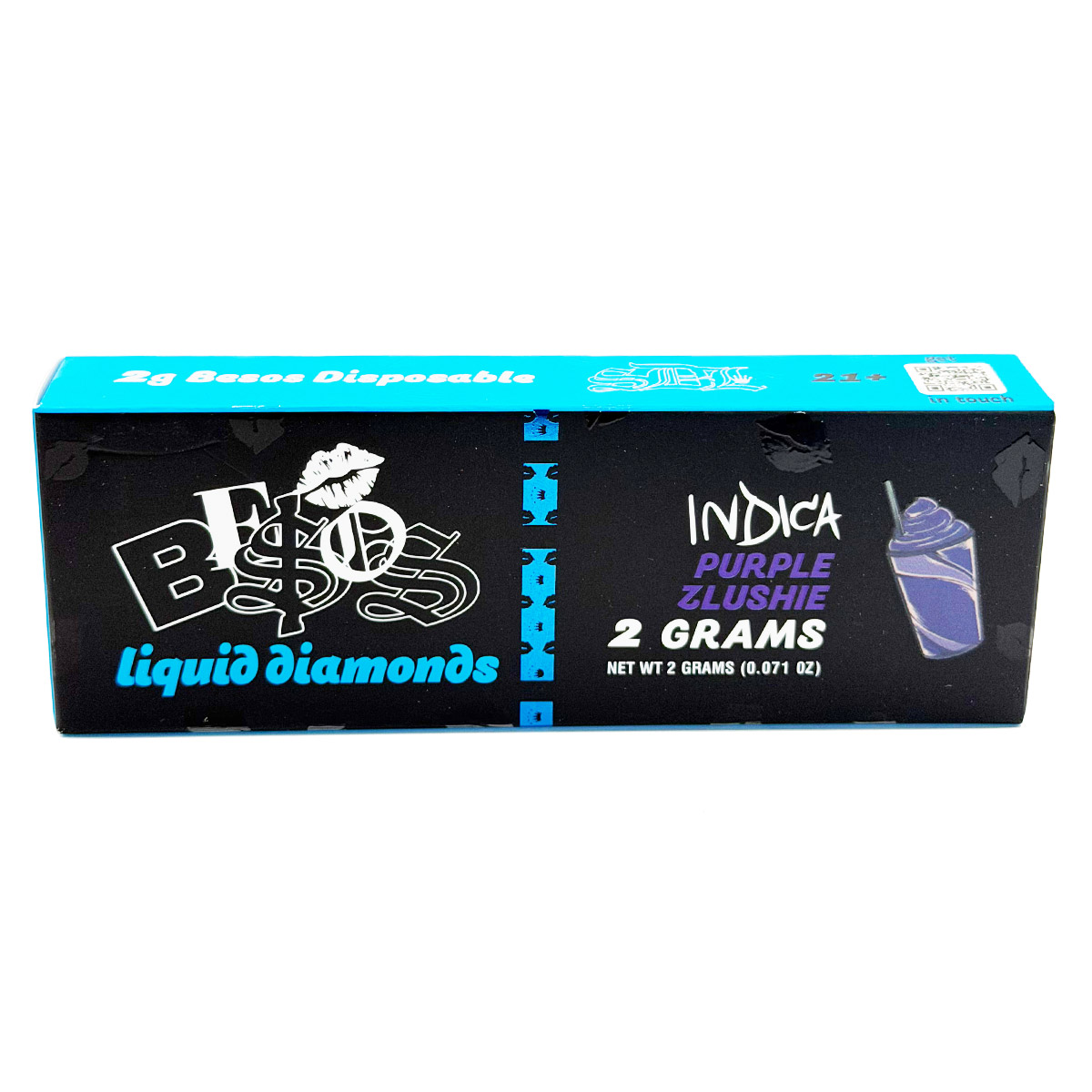 Besos Liquid Diamonds Purple Zlushie (Indica) 2 Grams (2g) Disposable Vape