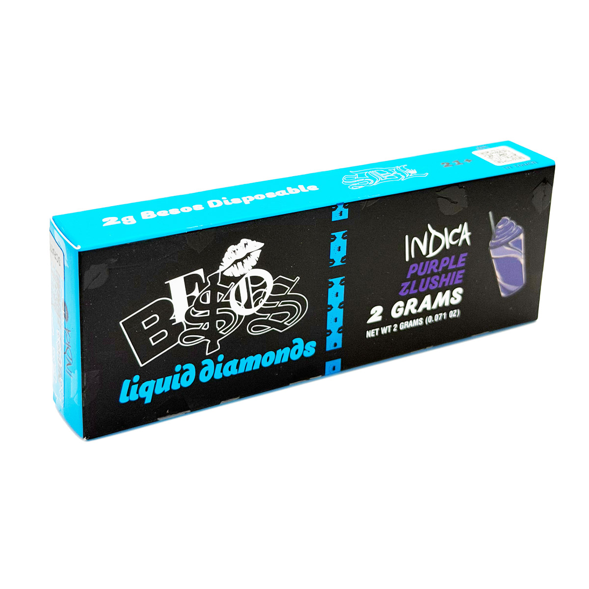 Besos Liquid Diamonds Purple Zlushie (Indica) 2 Grams (2g) Disposable Vape