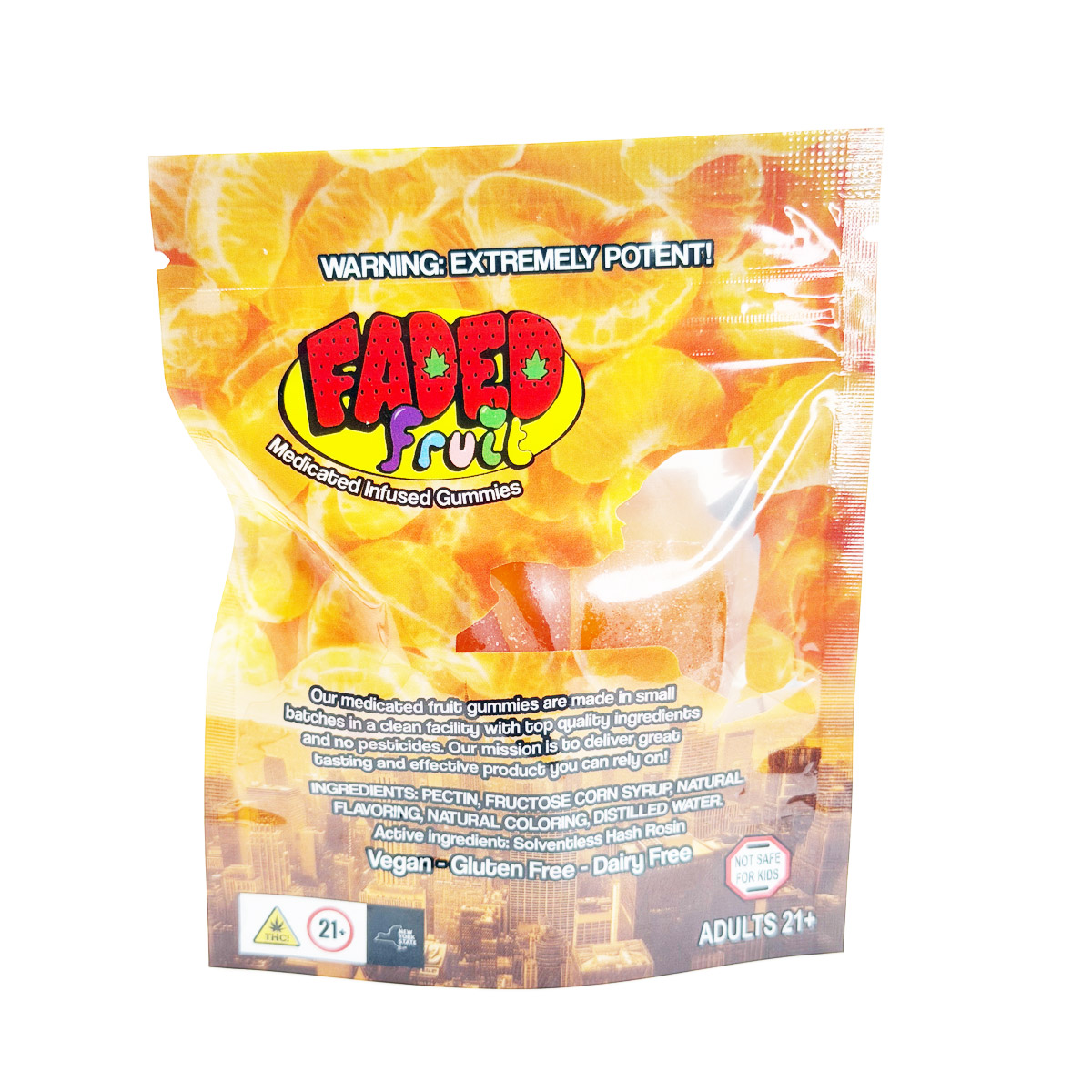 Faded Fruit Medicated Infused Tangerine (Indica) 1000mg Edible Gummies