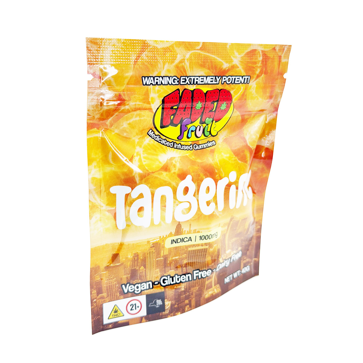 Faded Fruit Medicated Infused Tangerine (Indica) 1000mg Edible Gummies