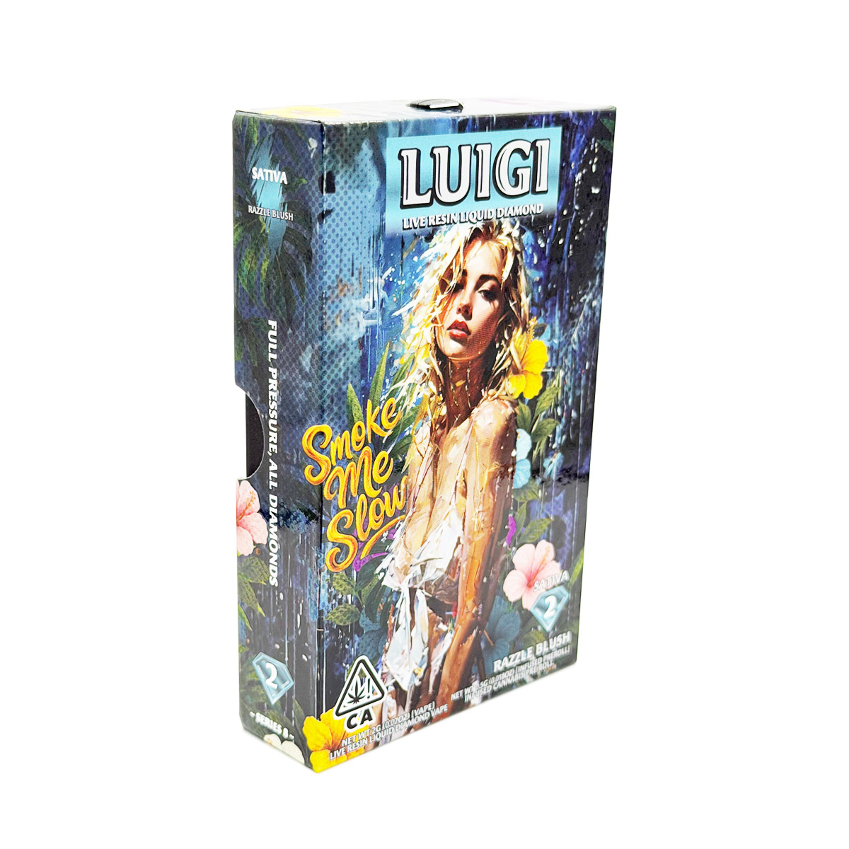 Luigi Live Resin Liquid Diamond Bundle Razzle Blush (Sativa) 2 Grams (2g) Disposable Vape