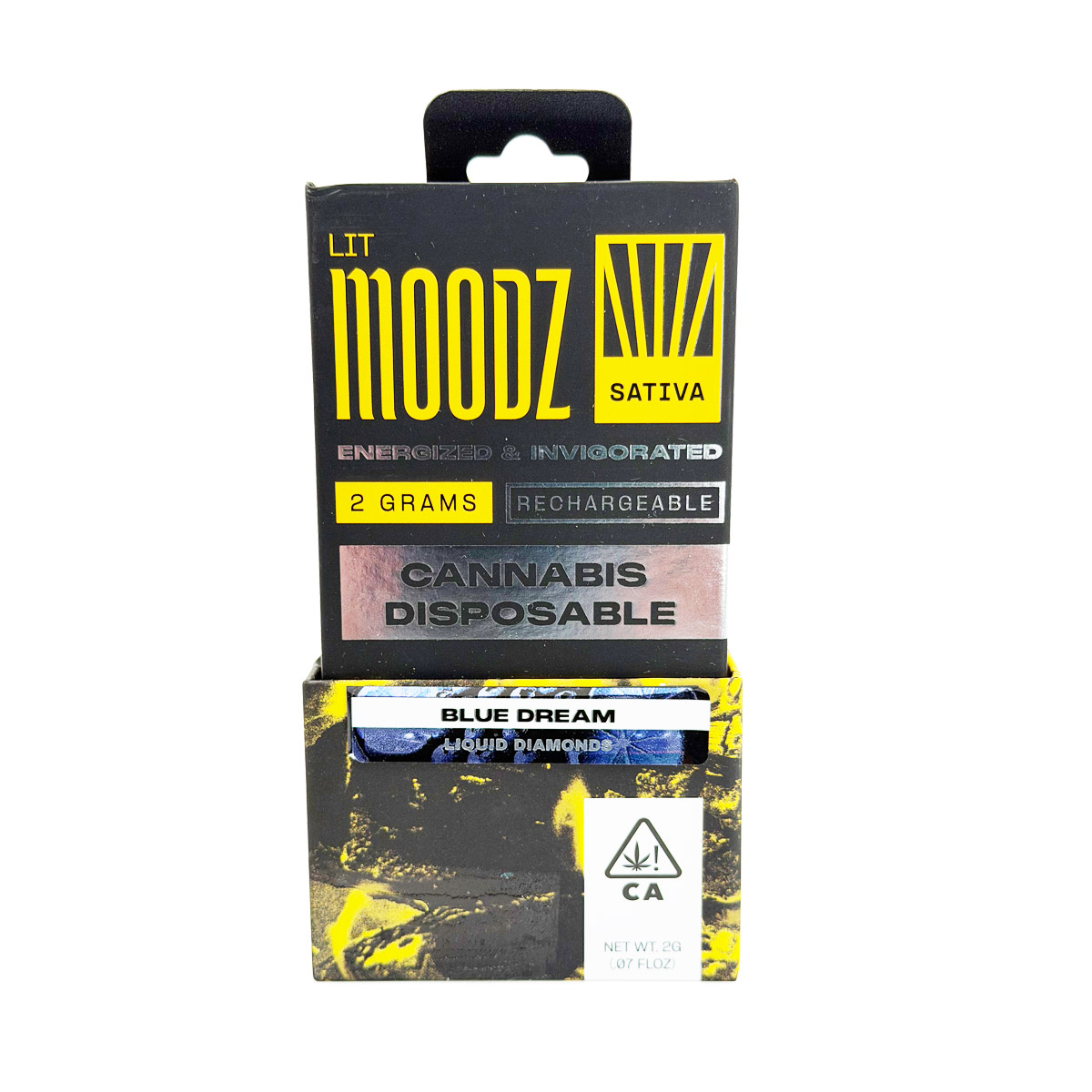 Moodz Liquid Diamonds Rechargeable Blue Dream (Sativa) 2 Grams (2g) Disposable Vape