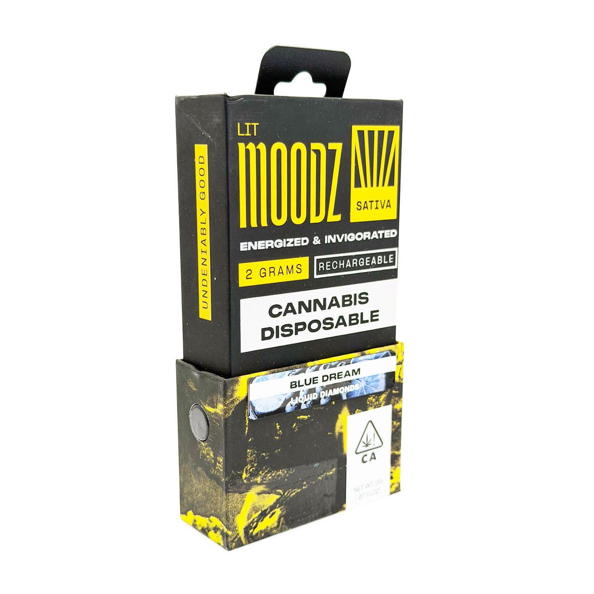 Moodz Liquid Diamonds Rechargeable Blue Dream (Sativa) 2 Grams (2g) Disposable Vape