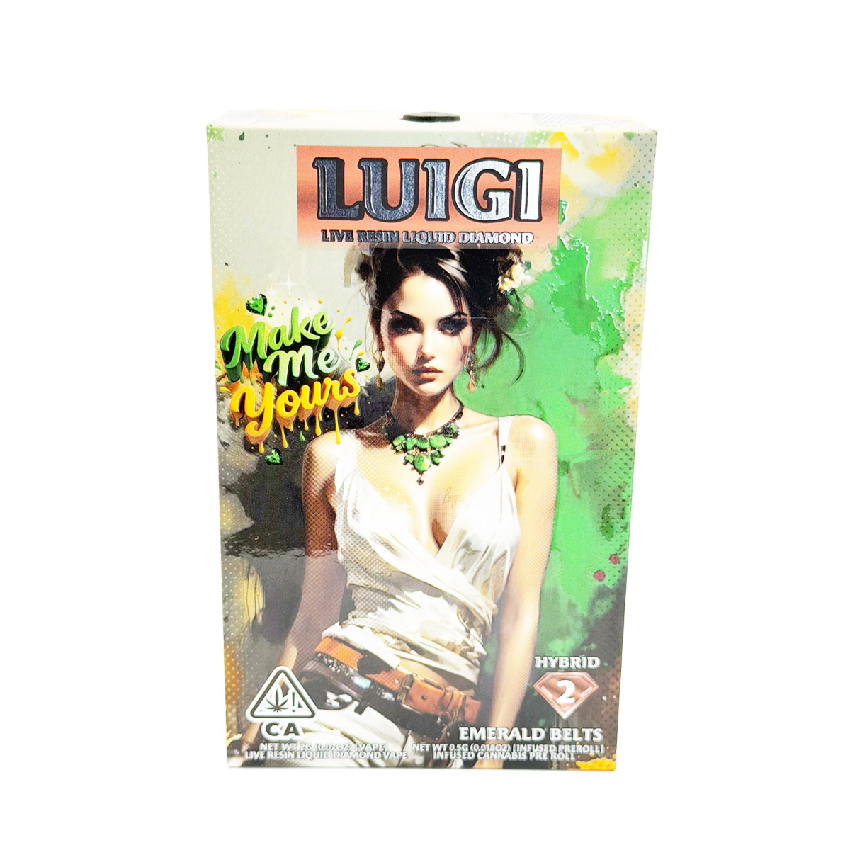 Luigi Live Resin Liquid Diamond Bundle Emerald Belts (Hybrid) 2 Grams (2g) Disposable Vape