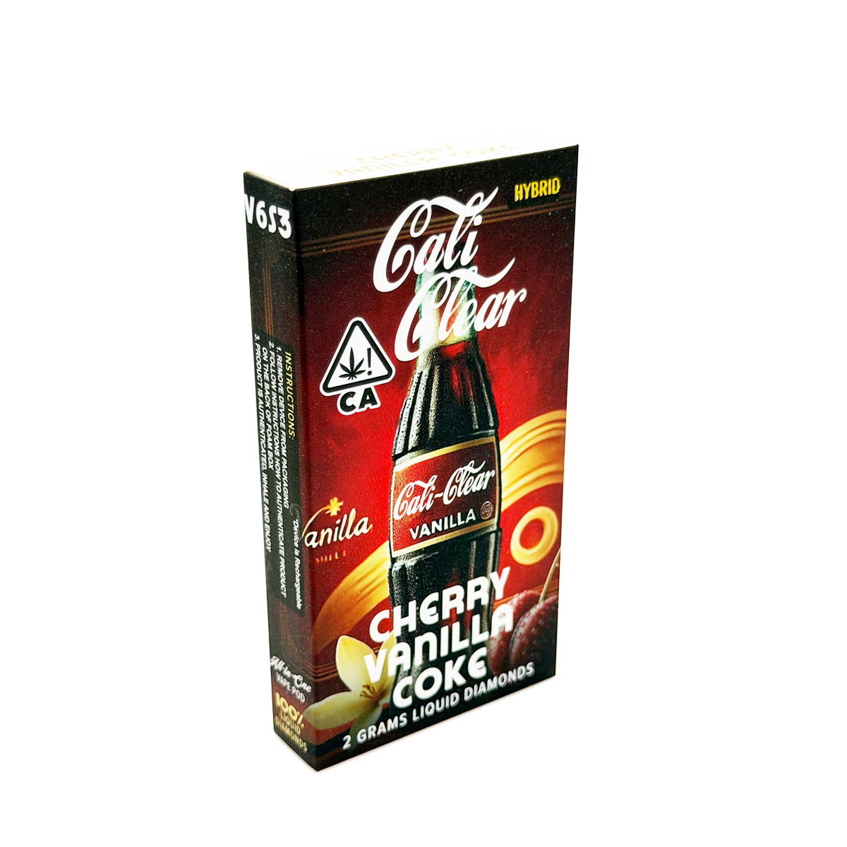 Cali Clear Liquid Diamonds Cherry Vanilla Coke (Hybrid) 2 Grams (2g) Disposable Vape