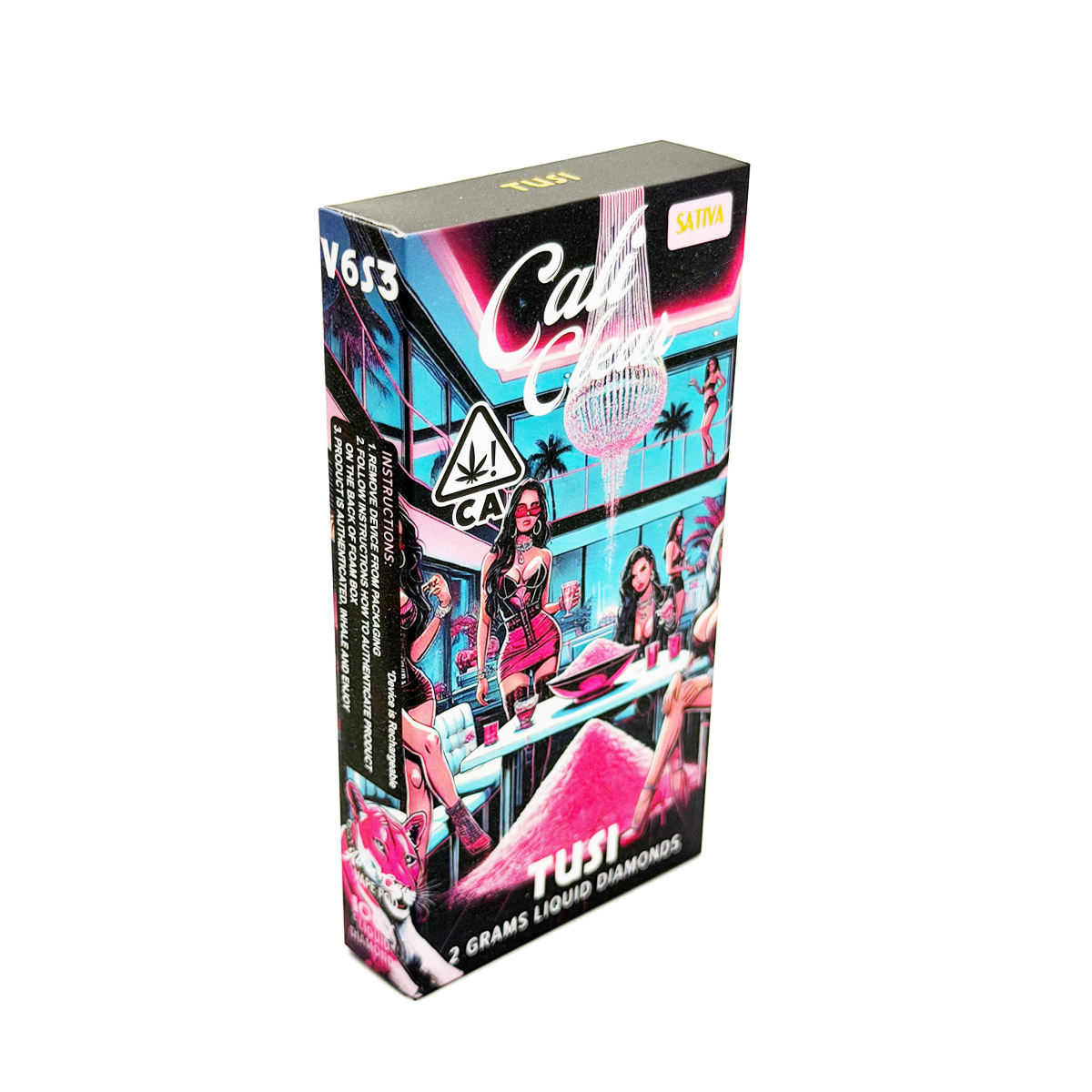 Cali Clear Liquid Diamonds Tusi (Sativa) 2 Grams (2g) Disposable Vape