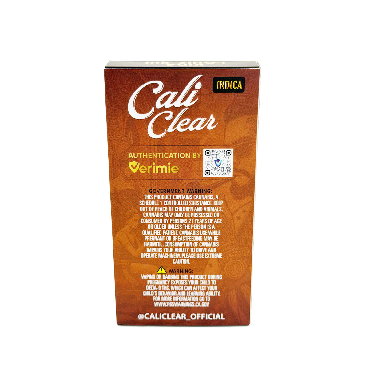 Cali Clear Liquid Diamonds King Louis XIII (Indica) 2 Grams (2g) Disposable Vape