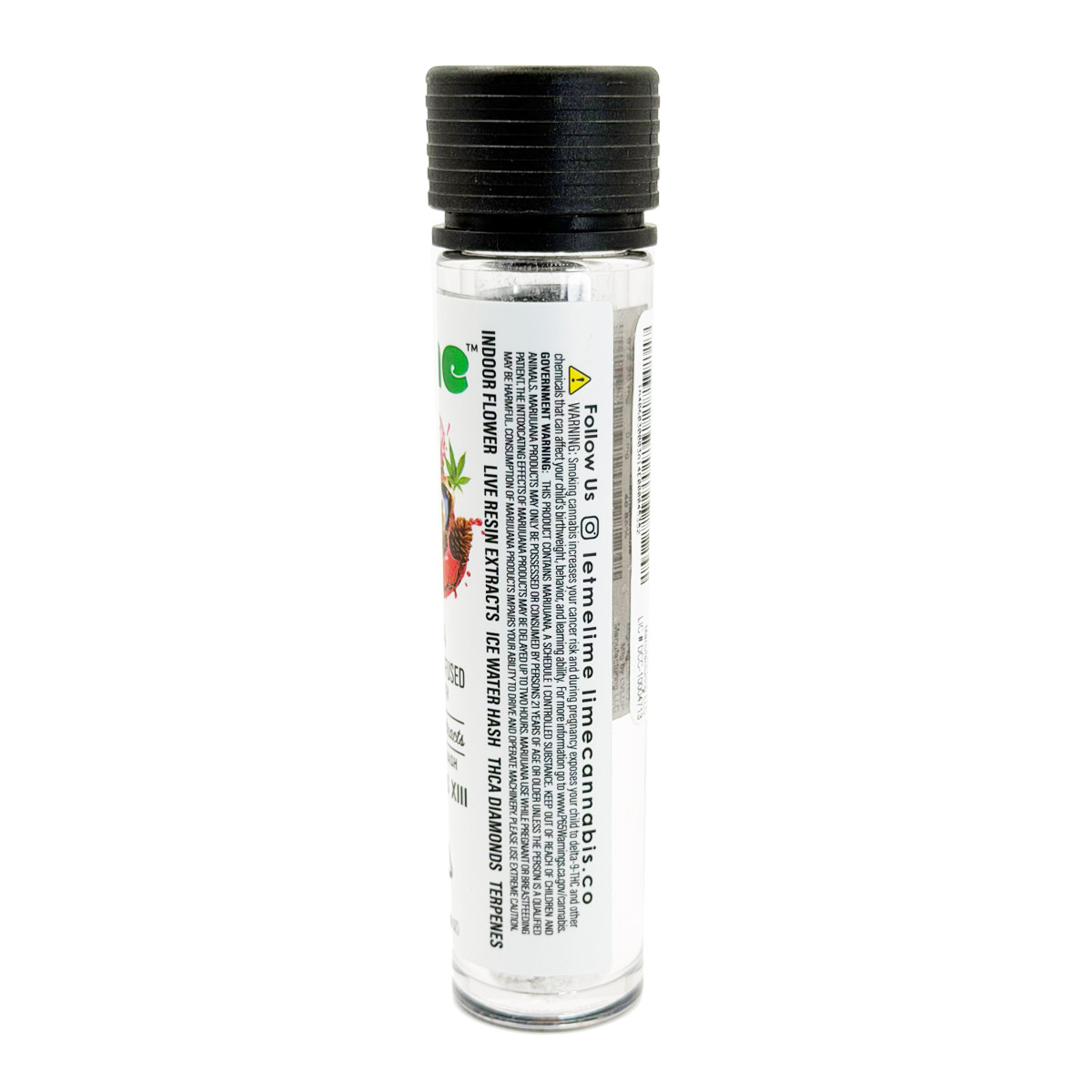 Lime Live Resin Extract Ice Water Hash King Louis XIII 2.15 Grams (2.15g) Ultra THCa Infused Pre-Roll (1-Pack)