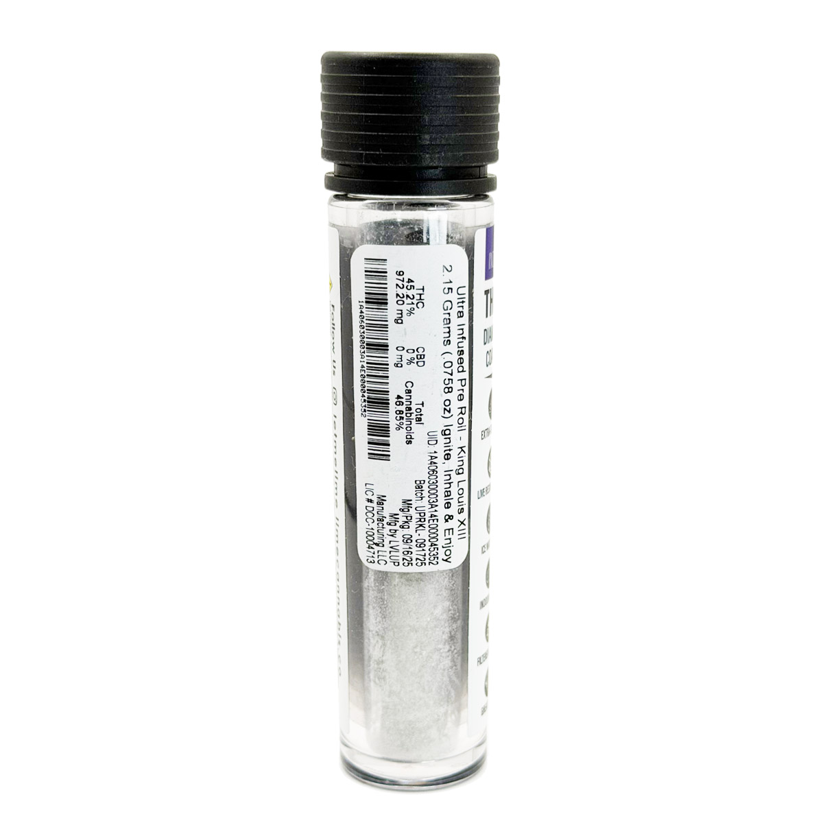 Lime Live Resin Extract Ice Water Hash King Louis XIII 2.15 Grams (2.15g) Ultra THCa Infused Pre-Roll (1-Pack)
