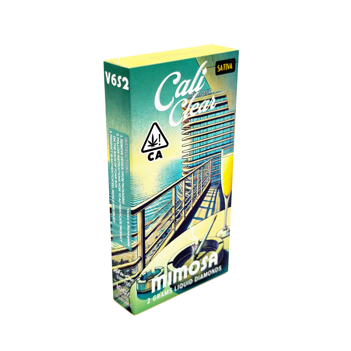 Cali Clear Liquid Diamonds Mimosa (Sativa) 2 Grams (2g) Disposable Vape
