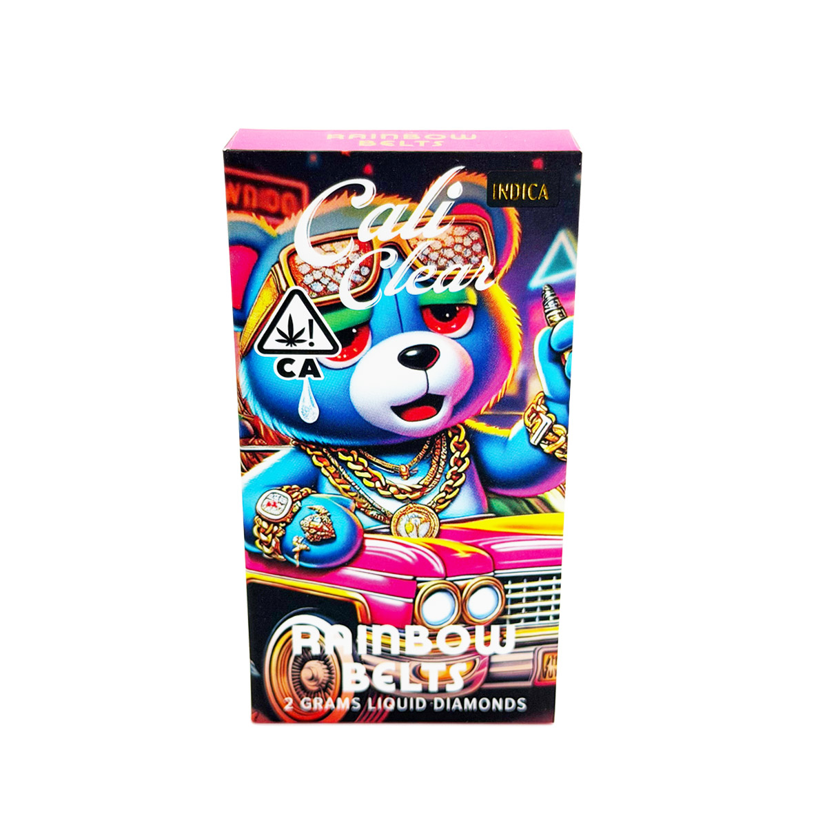 Cali Clear Liquid Diamonds Rainbow Belts (Indica) 2 Grams (2g) Disposable Vape
