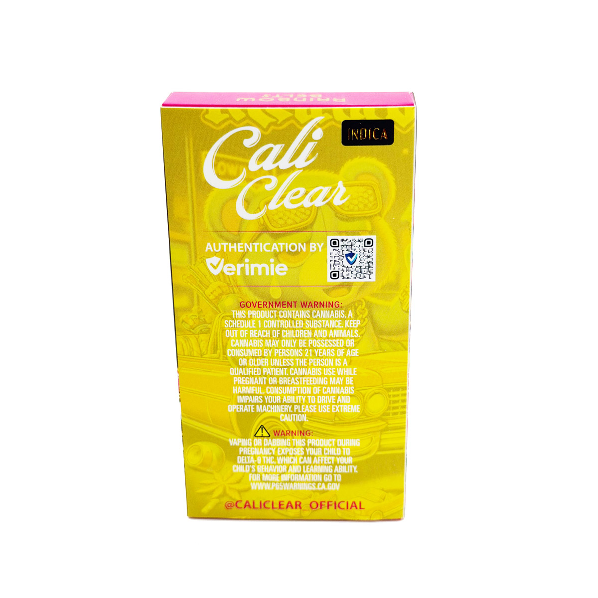 Cali Clear Liquid Diamonds Rainbow Belts (Indica) 2 Grams (2g) Disposable Vape