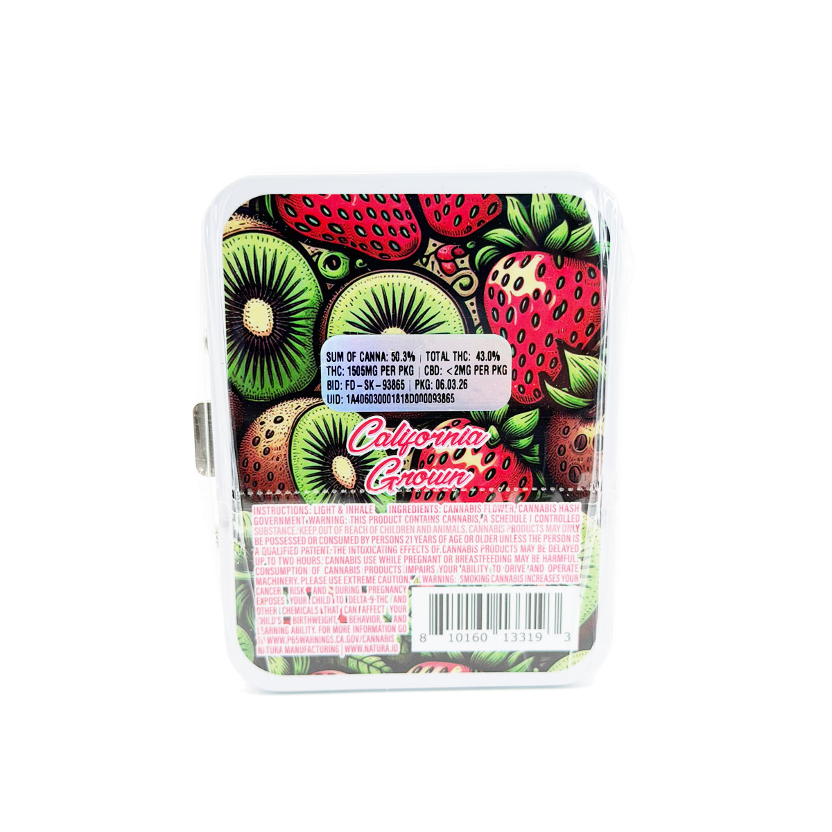 Fidel 70/30s Flower Hash Strawberry Kiwi 3.5 Grams (3.5g) Cannabis Infused Pre-Rolls (5-Pack)