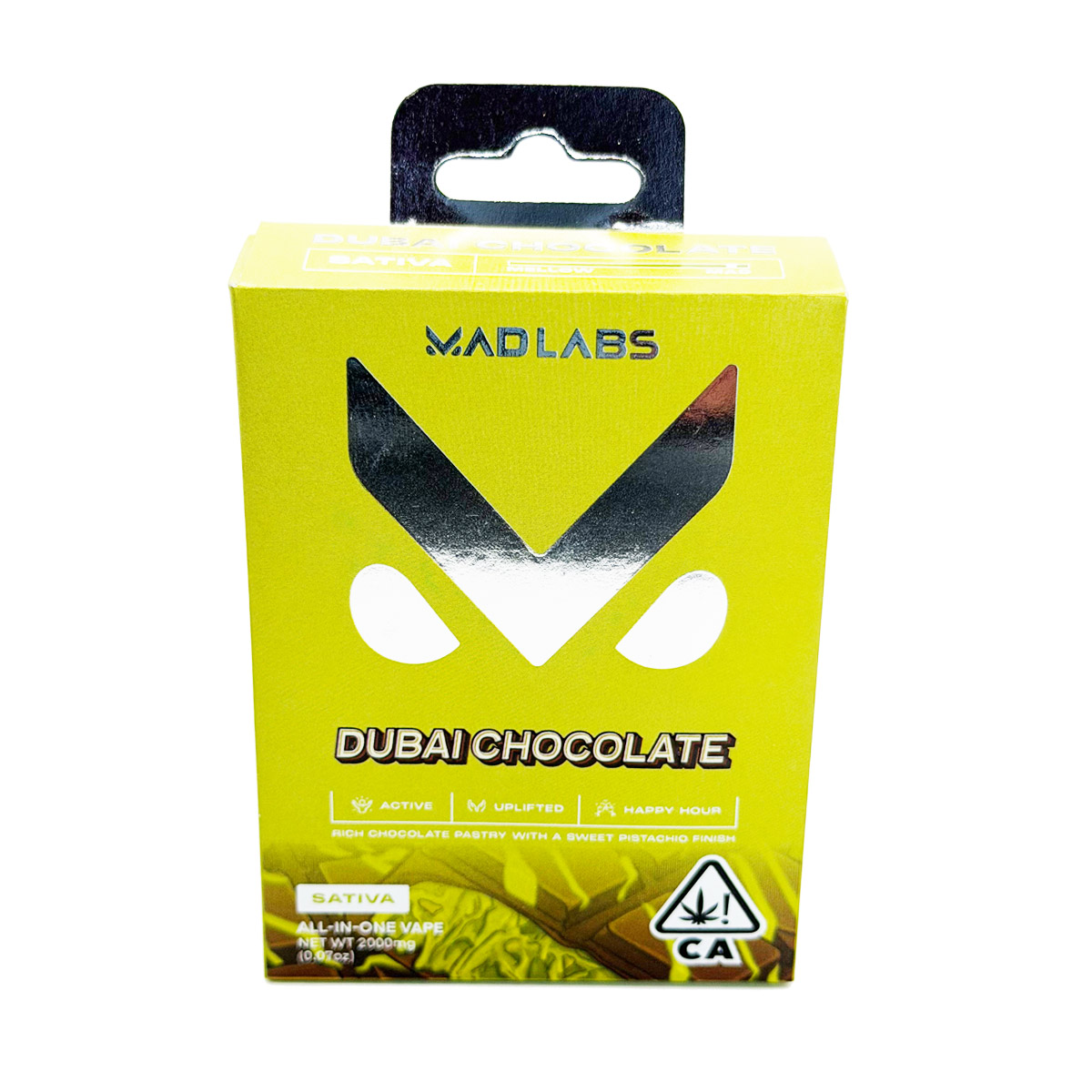 Mad Labs All In One Cannabis Dubai Chocolate (Sativa) 2 Grams (2g) Disposable Vape