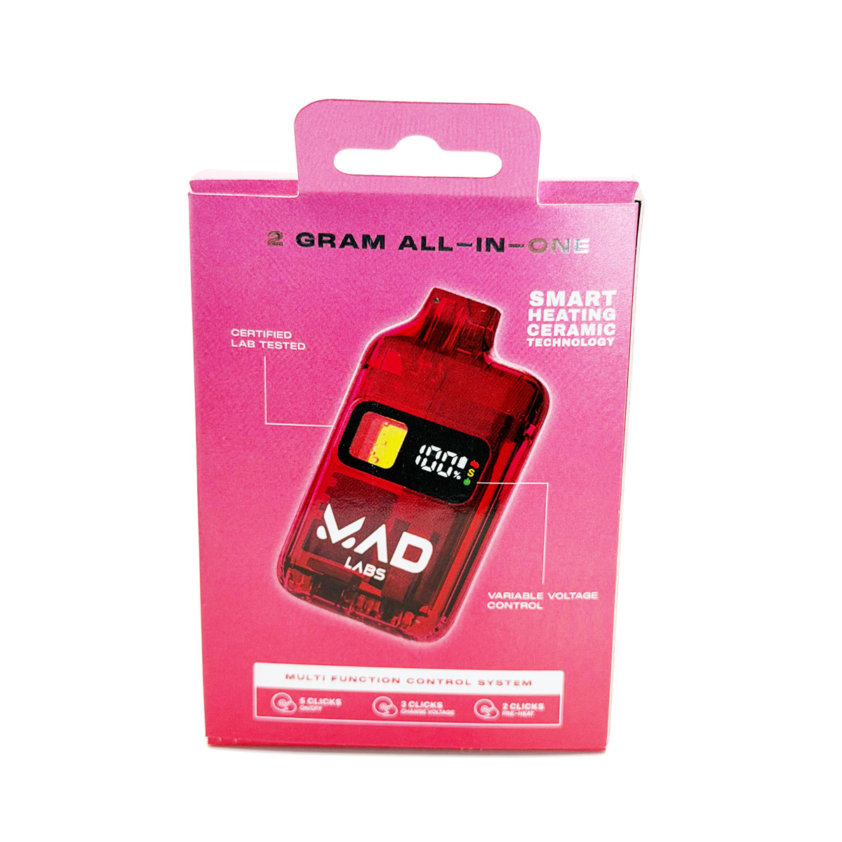Mad Labs All In One Cannabis Strawberry Lemonade (Indica) 2 Grams (2g) Disposable Vape