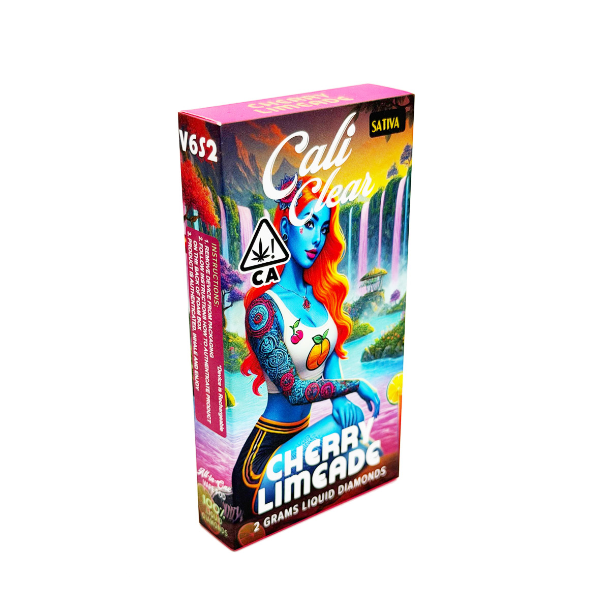 Cali Clear Liquid Diamonds Cherry Limeade (Sativa) 2 Grams (2g) Disposable Vape