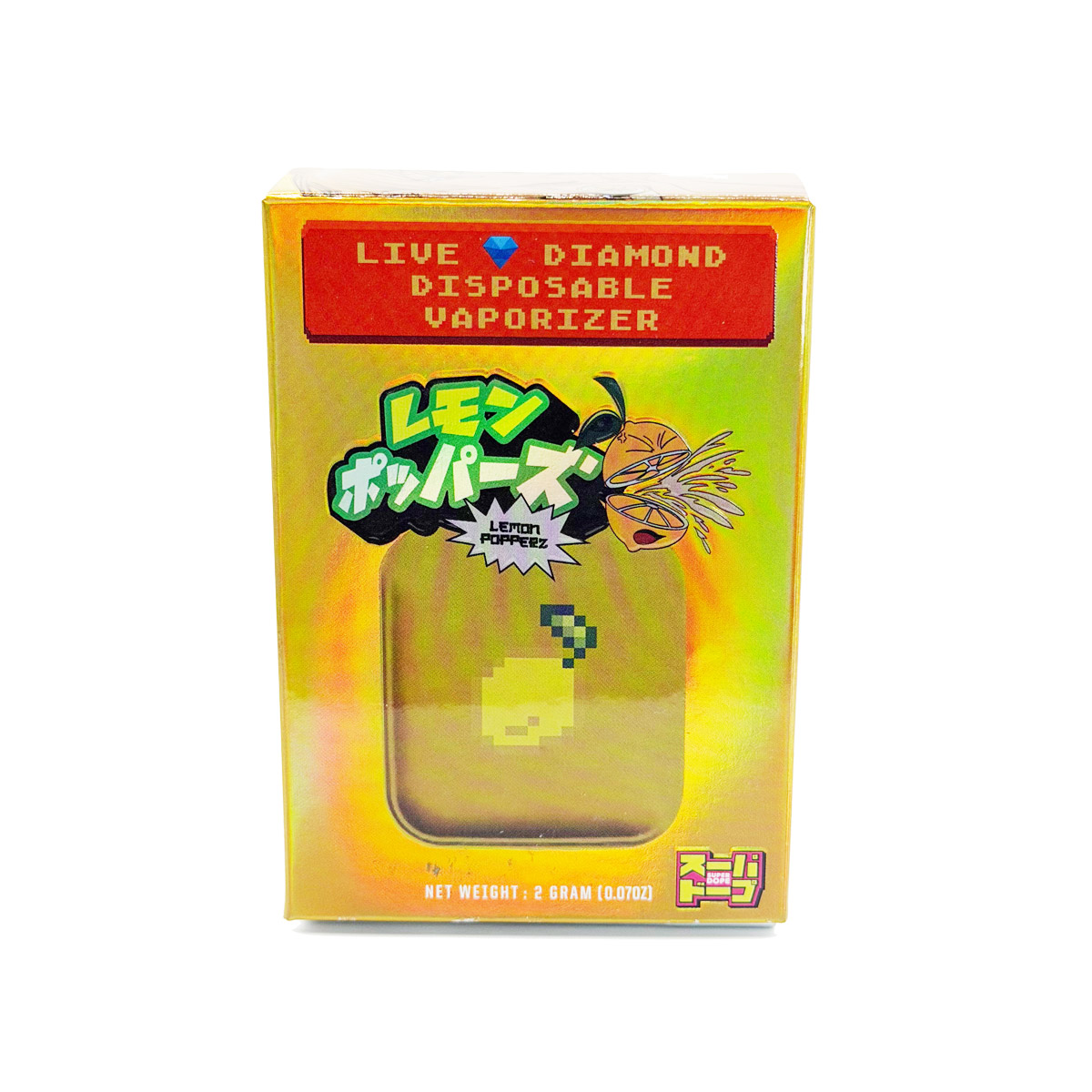 Super Dope Live Diamond Resin Lemon Popperz 2 Grams (2g) Disposable Vape