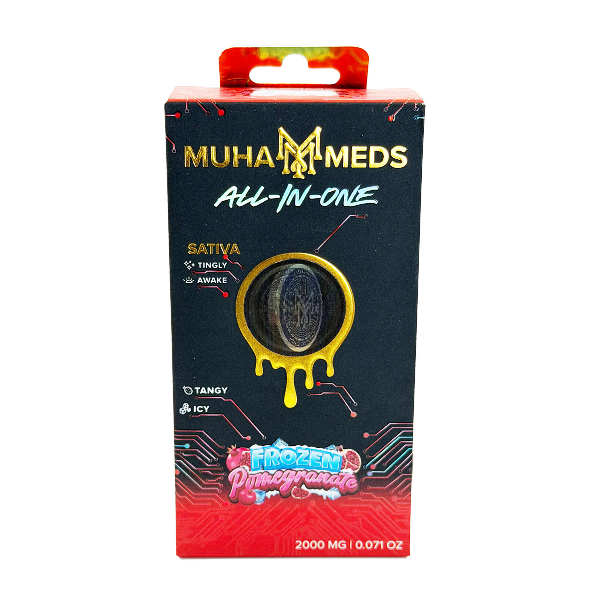 Muha Meds All-In-One Frozen Pomegranate (Sativa) 2 Grams (2g) Disposable Vape