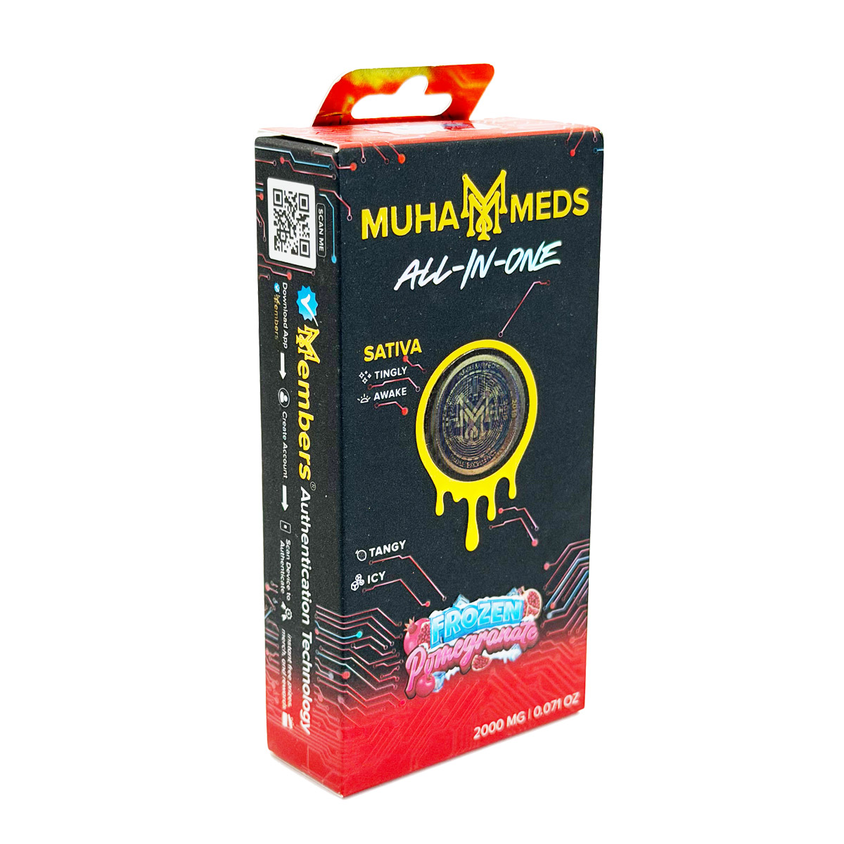 Muha Meds All-In-One Frozen Pomegranate (Sativa) 2 Grams (2g) Disposable Vape
