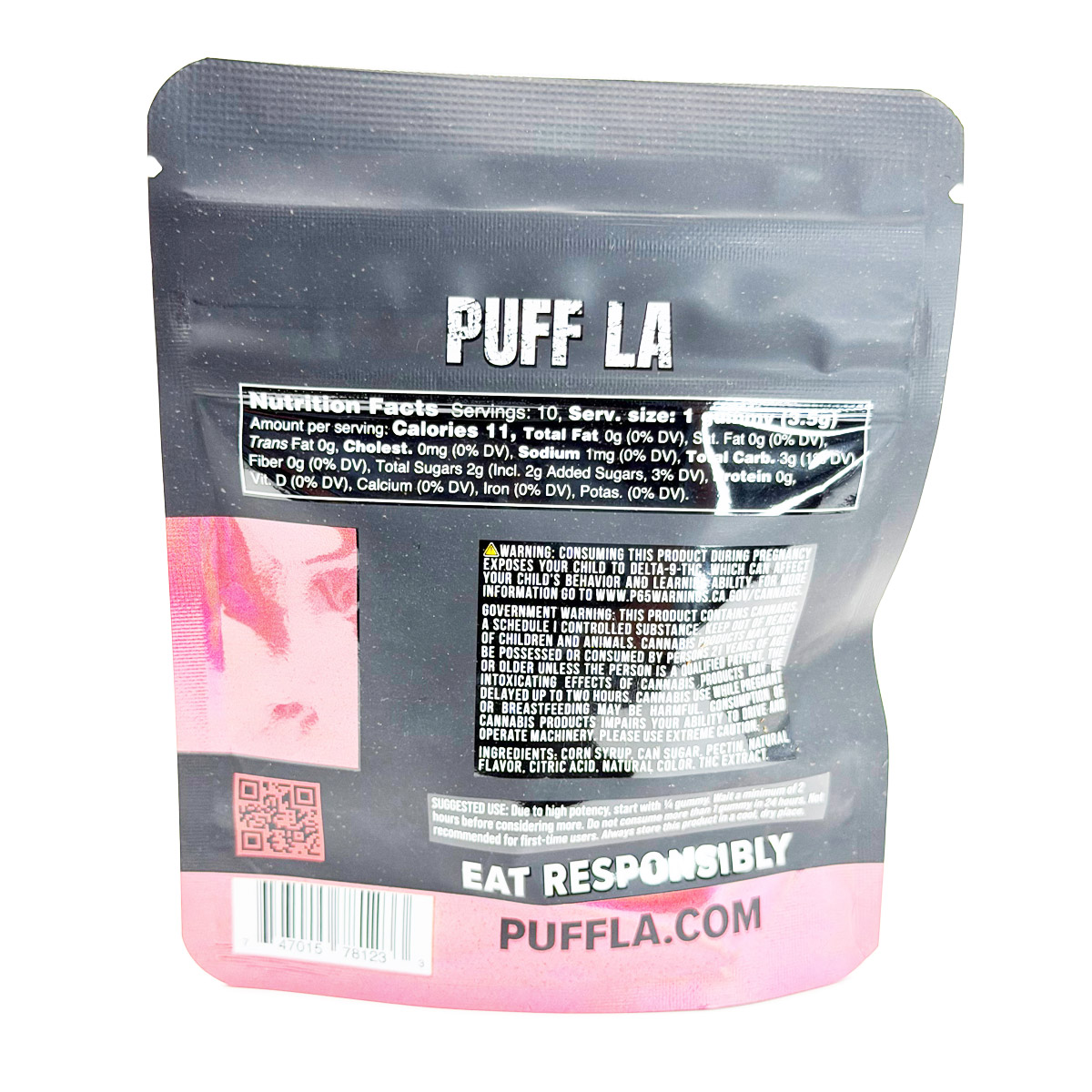 Puff LA Hash Rosin Lychee Dream (Sativa) 1000mg (10x100mg) Edible Gummies