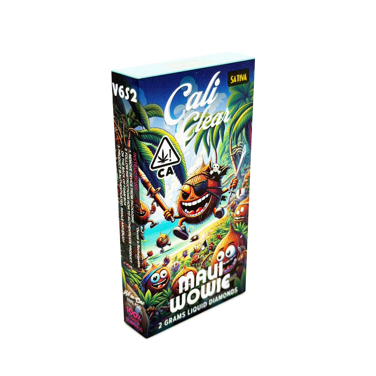 Cali Clear Liquid Diamonds Maui Wowie (Sativa) 2 Grams (2g) Disposable Vape