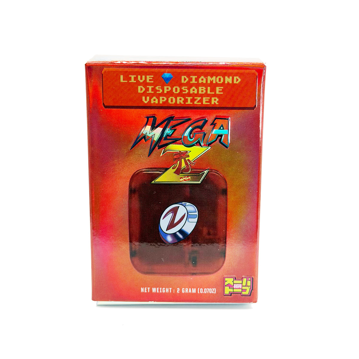 Super Dope Live Diamond Resin Mega Z Red 2 Grams (2g) Disposable Vape