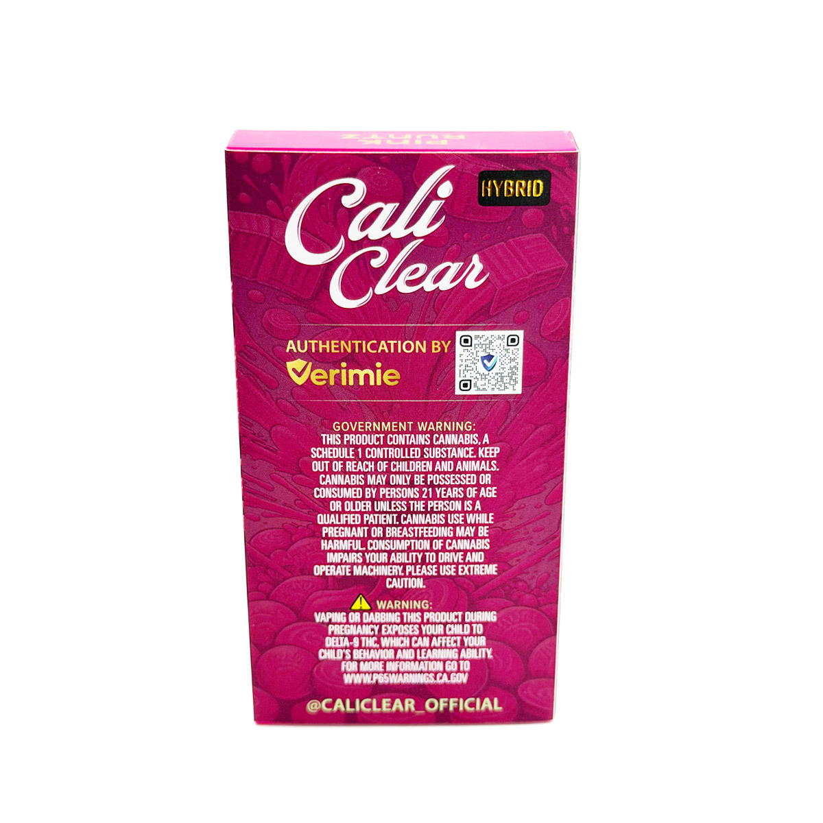 Cali Clear Liquid Diamonds Pink Runtz (Hybrid) 2 Grams (2g) Disposable Vape
