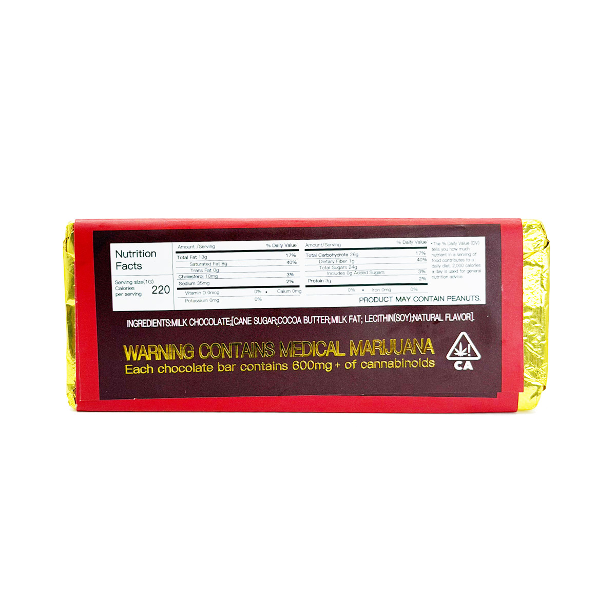 Wonka Bar Cannabis Infused Graham Cracke 6000mg Edible Chocolate Bar