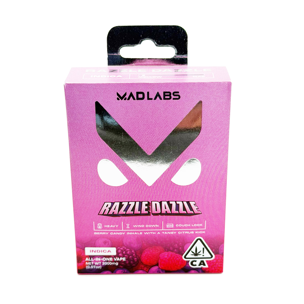 Mad Labs All In One Cannabis Razzle Dazzle (Indica) 2 Grams (2g) Disposable Vape