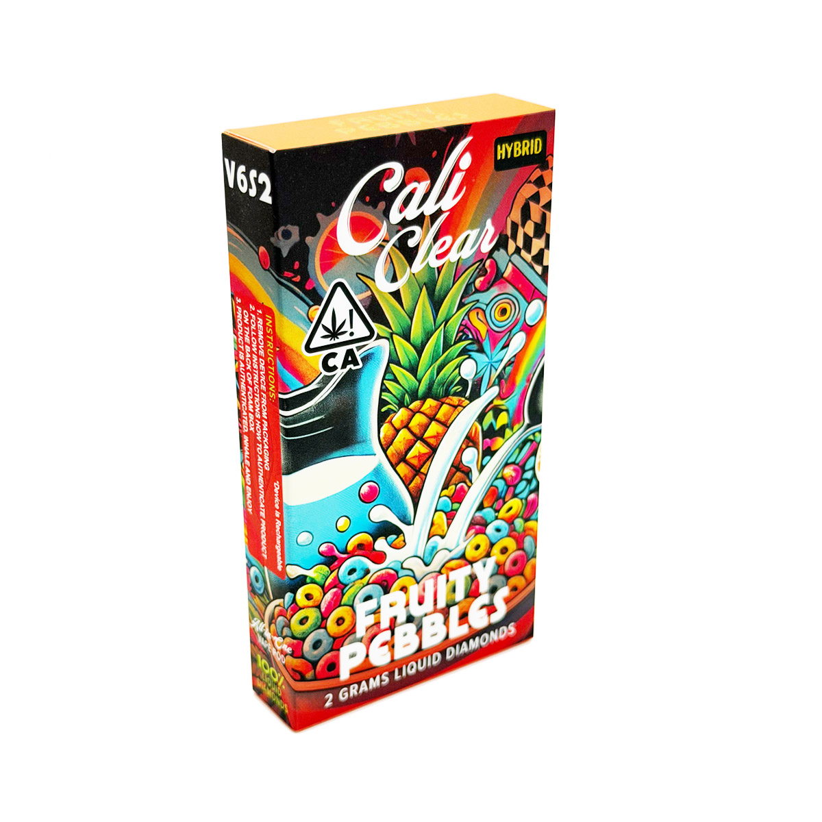 Cali Clear Liquid Diamonds Fruity Pebbles (Hybrid) 2 Grams (2g) Disposable Vape