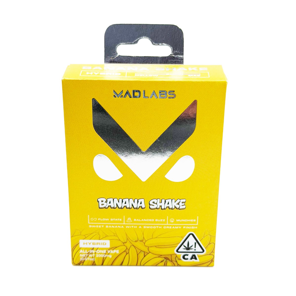 Mad Labs All In One Cannabis Banana Shake (Hybrid) 2 Grams (2g) Disposable Vape