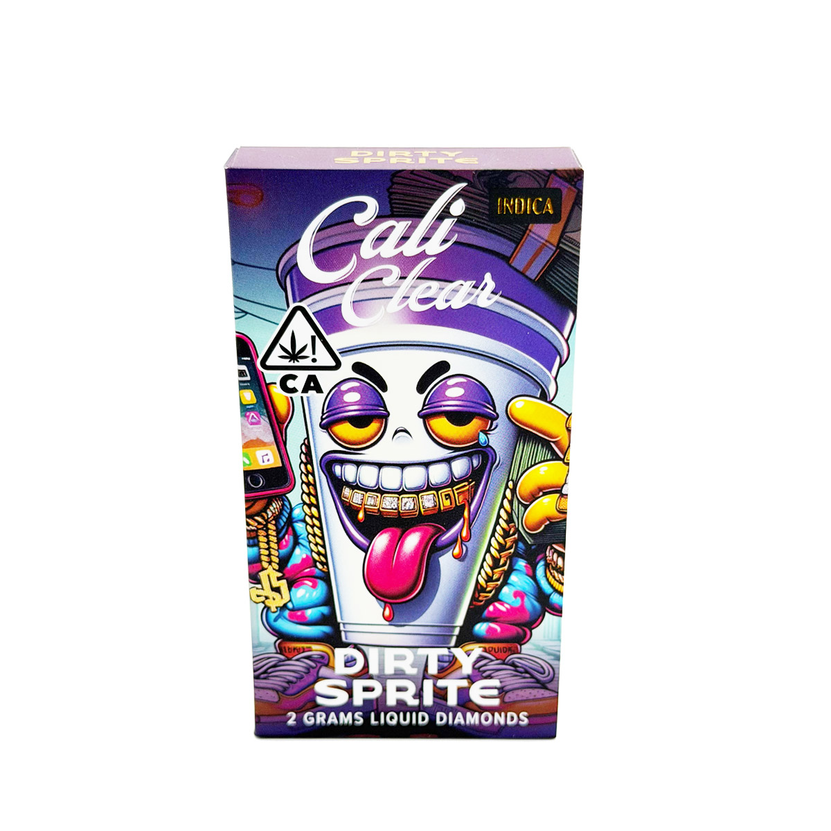 Cali Clear Liquid Diamonds Dirty Sprite (Indica) 2 Grams (2g) Disposable Vape