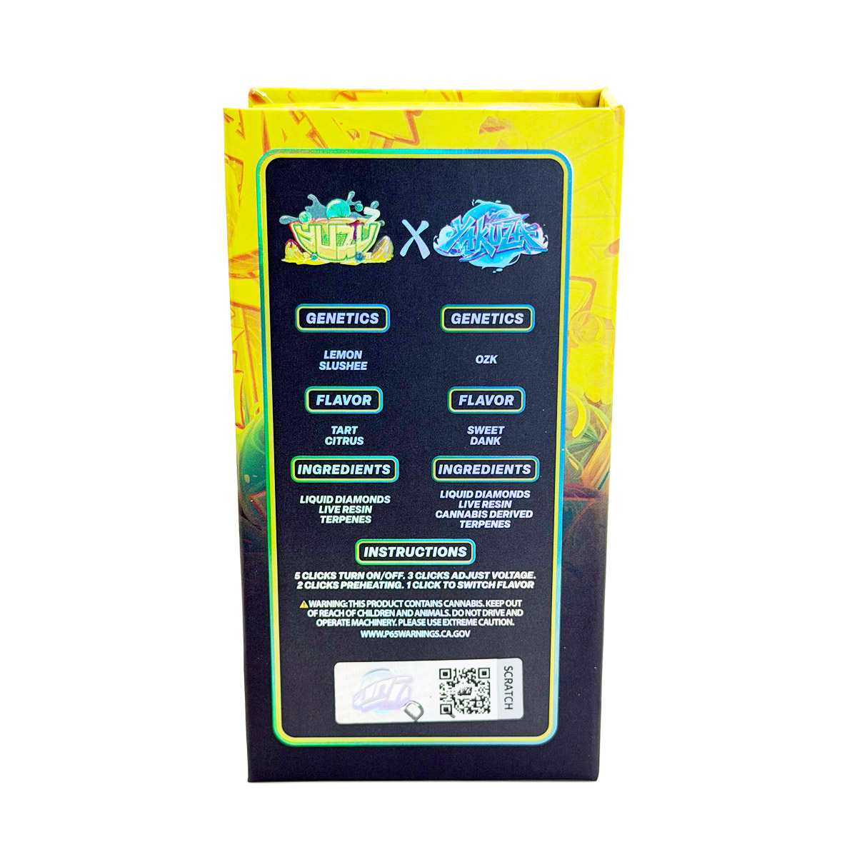 UniPuff Duos Yuzu (Sativa) / Yakuza (Indica) 2 Grams (2g) Disposable Vape