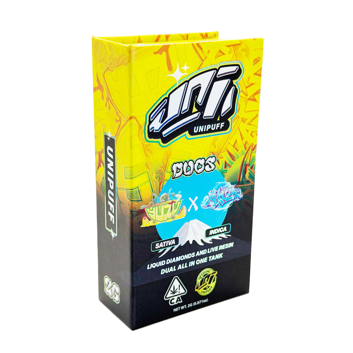 UniPuff Duos Yuzu (Sativa) / Yakuza (Indica) 2 Grams (2g) Disposable Vape