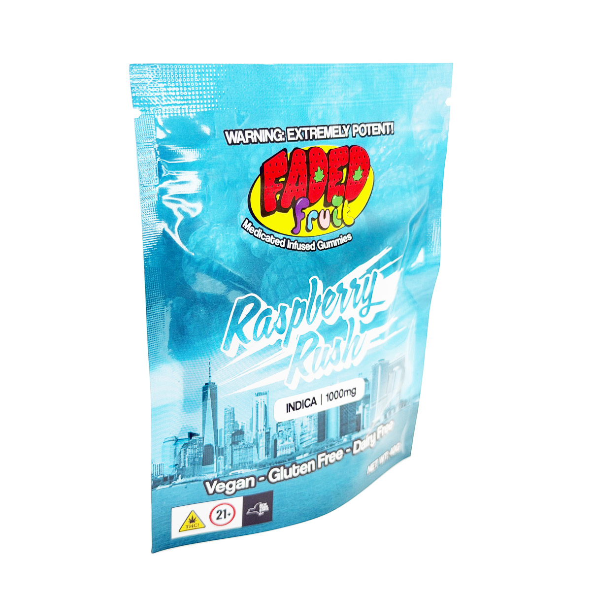 Faded Fruit Medicated Infused Raspberry Rush (Indica) 1000mg Edible Gummies