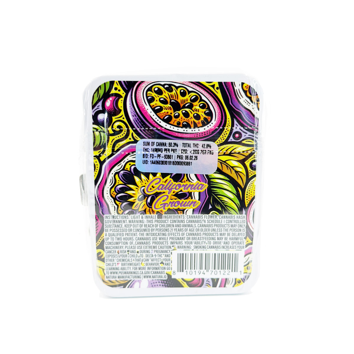 Fidel 70/30s Flower Hash Passionfruit 3.5 Grams (3.5g) Cannabis Infused Pre-Rolls (5-Pack)