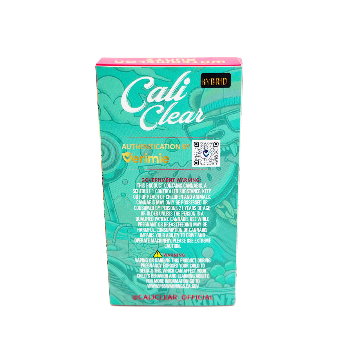 Cali Clear Liquid Diamonds Watermelon Runtz (Hybrid) 2 Grams (2g) Disposable Vape