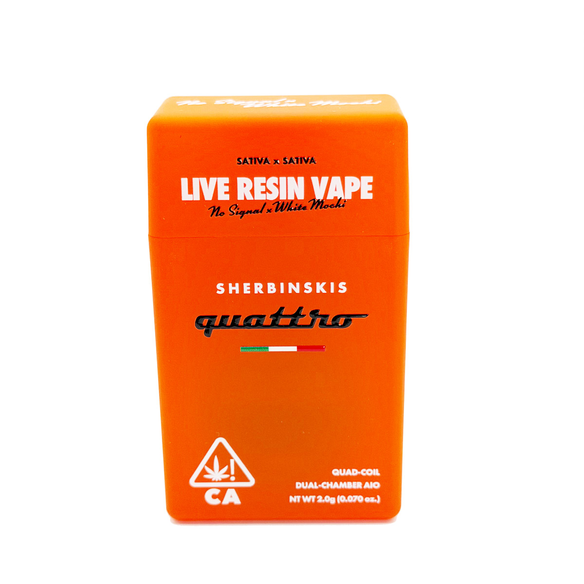 Sherbinskis Quattro Live Resin No Signal (Sativa) / White Mochi (Sativa) 2 Grams (2g) Disposable Vape