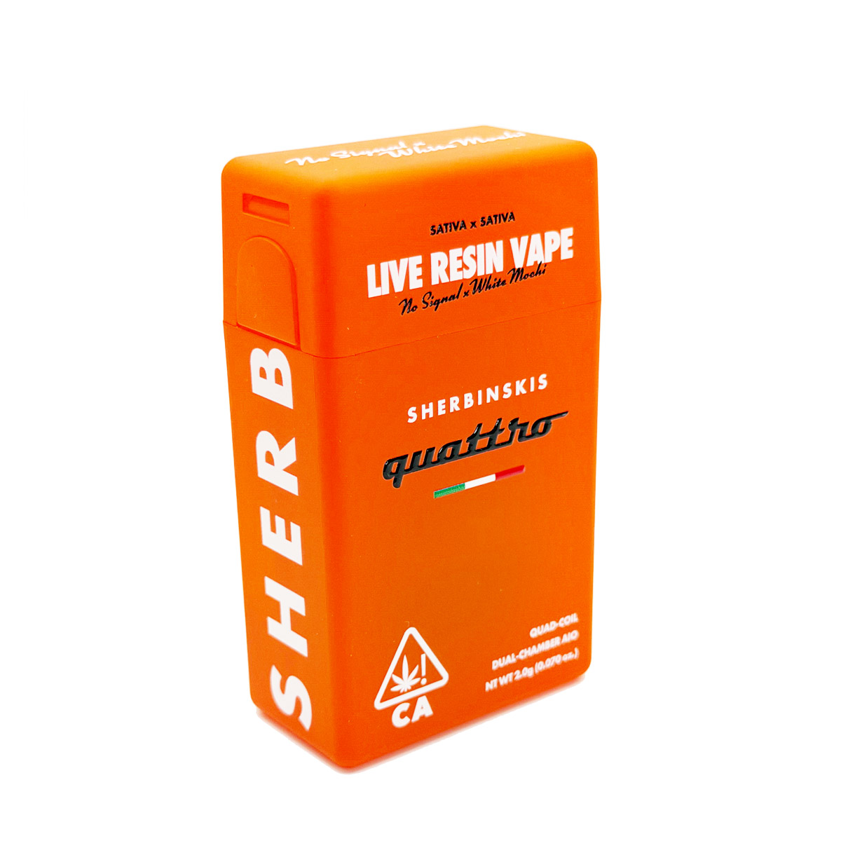 Sherbinskis Quattro Live Resin No Signal (Sativa) / White Mochi (Sativa) 2 Grams (2g) Disposable Vape